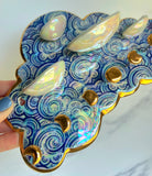 4 Dish Cloud Jewelry Wall Hanging Necklace Display with Ring Dishes