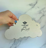 4 Dish Cloud Jewelry Wall Hanging Necklace Display with Ring Dishes