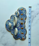 4 Dish Cloud Jewelry Wall Hanging Necklace Display with Ring Dishes