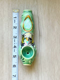Moonstone Pipe Skull Butterfly Porcelain Ceramic Smoking Pipe