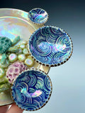 Sea Turtle Coral Reef Dish with Mini Bowls Iridescent Altar Ring Jewelry Tray 2