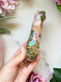 Rose Quartz Heart Pipe Luna Moth Monstera Leaf Ceramic Porcelain Smoking Pipe