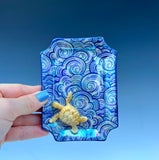 Turtle Cloud  Iridescent Altar Ring Jewelry Tray Rectangle