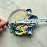 Sea Turtle Coral Reef Dish with Mini Bowls Iridescent Altar Ring Jewelry Tray 2