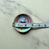 Mini Mushroom Dish Round Iridescent Altar Gold Star Jewelry Tray