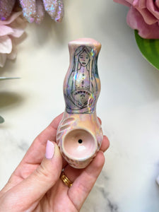 Pregnacy Goddess Pipe Porcelain Ceramic Smoking Pipe