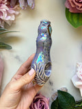 Opal Pipe,  Mushroom Goddess Porcelain Ceramic Smoking Pipe