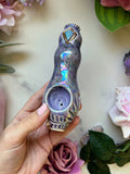 Opal Pipe,  Mushroom Goddess Porcelain Ceramic Smoking Pipe