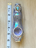 Opal Pipe,  Mushroom Goddess Porcelain Ceramic Smoking Pipe