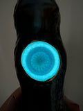 Mystic Quartz Pipe  Mushroom Goddess Waterfall Glaze Porcelain Ceramic Smoking Pipe