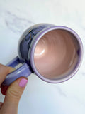 Yoga Goddess Mug, Witchy Snake with Opal Porcelain Mug, Pottery Mug, Hand made Mug