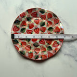 Fluted Strawberry Plate, Iridescent Tray Dish