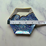 Hexagon Cloud Tray, Iridescent Altar Ring Jewelry Soap Tray