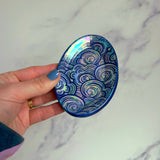 Lil Oval Cloud Dish Iridescent Ring Tray