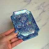Rectangle Cloud Tray, Iridescent Altar Ring Jewelry Soap Tray