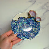 Cloud Dish Iridescent Altar Ring Jewelry Tray 2 lil Pink Dishes B