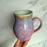 Coral Reef Mug, Sea Turtle Porcelain Coffee Mug Pottery Mug Pink