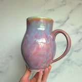 Coral Reef Mug, Sea Turtle Porcelain Coffee Mug Pottery Mug Pink