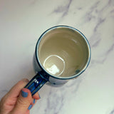 Coral Reef Mug Moonstone Crystal Mug, Sea Turtle Pottery