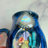 Coral Reef Mug Moonstone Crystal Mug, Sea Turtle Pottery