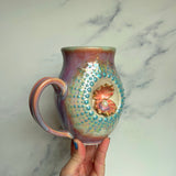 PRE-ORDER Pearl Clam Mug, Iridescent Porcelain Pottery Mug