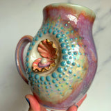 PRE-ORDER Pearl Clam Mug, Iridescent Porcelain Pottery Mug