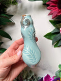 Labradorite Octopus Pipe with Coral Reef Tentacles Porcelain Smoking Pipe Clay Pipe