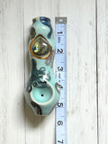Labradorite Octopus Pipe with Coral Reef Tentacles Porcelain Smoking Pipe Clay Pipe