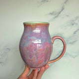 Pearl Clam Mug, Iridescent Porcelain Pottery Mug