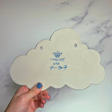 5 Dish Cloud Jewelry Wall Hanging Necklace Display with Ring Dishes A