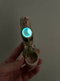 Labradorite Moon Alien Pipe, Friendly Alien Porcelain Smoking Pipe Clay Pipe