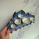 5 Dish Cloud Jewelry Wall Hanging Necklace Display with Ring Dishes D