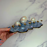 4 Dish Cloud Jewelry Wall Hanging Necklace Display with Ring Dishes E