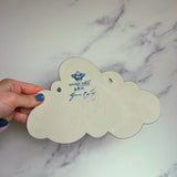 4 Dish Cloud Jewelry Wall Hanging Necklace Display with Ring Dishes E