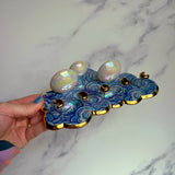 3 Dish Cloud Jewelry Wall Hanging Necklace Display with Ring Dishes F