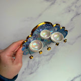 3 Dish Cloud Jewelry Wall Hanging Necklace Display with Ring Dishes F