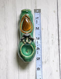 Tigers Eye Crystal Pipe with Mushrooms Porcelain Smoking Pipe Clay Pipe