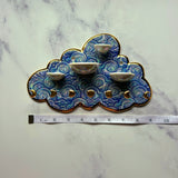 4 Dish Cloud Jewelry Wall Hanging Necklace Display with Ring Dishes E