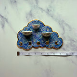 3 Dish Cloud Jewelry Wall Hanging Necklace Display with Ring Dishes F