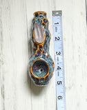 Clear Quartz Pipe Carved Porcelain Ceramic Pipe