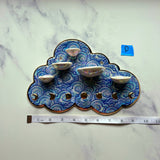 5 Dish Cloud Jewelry Wall Hanging Necklace Display with Ring Dishes D