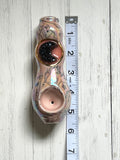 Cobalt Moon Pipe Taylor Cow Girl Ceramic Porcelain Smoking Pipe Clay Pipe