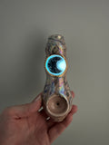 Cobalt Moon Pipe Taylor Cow Girl Ceramic Porcelain Smoking Pipe Clay Pipe