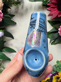 Blue UFO Abduction Pipe Porcelain Ceramic Clay Pipe