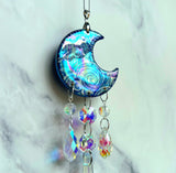 Moon Cloud Suncatcher Iridescent Ornament XL Prisms