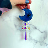 Moon Cloud Suncatcher Iridescent Ornament XL Prisms