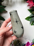 Gray UFO Abduction Pipe Porcelain Ceramic Clay Pipe #2