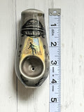 Gray UFO Abduction Pipe Yellow Beam Porcelain Ceramic Clay Pipe