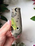 Gray UFO Abduction Pipe Porcelain Ceramic Clay Pipe #3