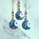Moon Cloud Suncatcher Iridescent Ornament